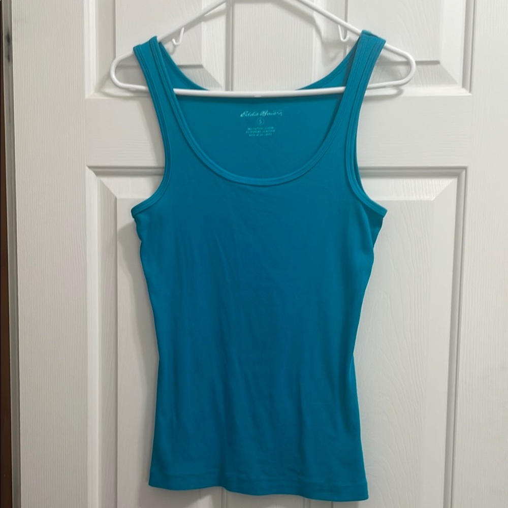 Eddie Bauer Turquoise Ribbed Tank Top